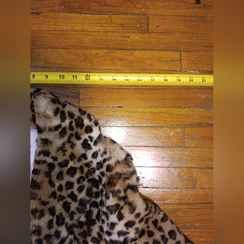 bebe Leopard Print Fur Cropped Jacket - Tan, Black - Picture 3 of 6